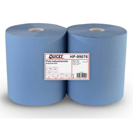 6 St&uuml;ck Putztuchrollen blau &aacute; 1000 Blatt 36x34 cm 2-lagig  