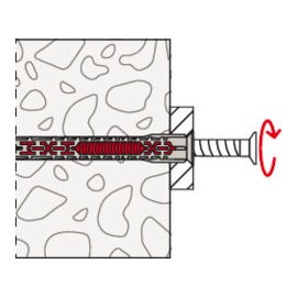 Langschaftdübel DuoXpand mit Senkkopfschraube Fischer