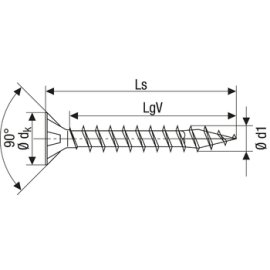 100 Stück ABC-Spax A2 Vollgewinde Torx 6x80 mm