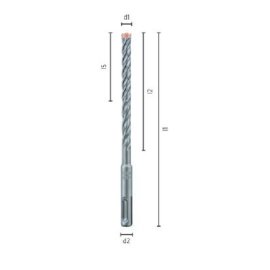 1 Stk. Hammerbohrer SDS-Plus FORCE X Vierschneider ALPEN  5,00 x 110 mm