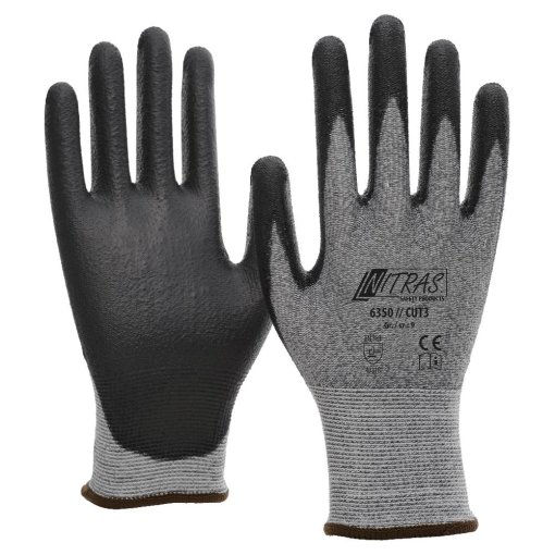 10 Paar Schnittschutzhandschuhe NITRAS 6350 CUT3 Gr.7  