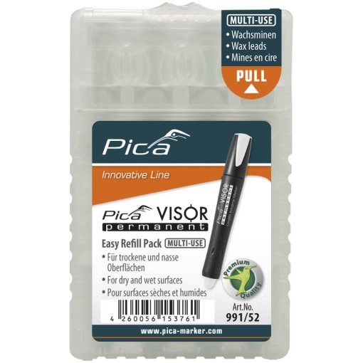 Ersatzminen Permanent Marker VISOR Wei&szlig; 991/52 Pica