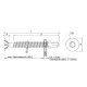 250 Stück Flügelbohrschrauben E-VS BOHR T30 FLT 6,3 x 50 mm