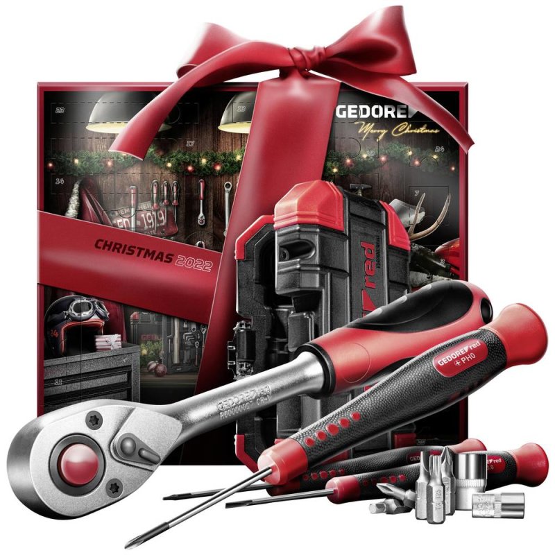 Gedore red Adventskalender. Werkzeuge für Reparatur und Instandhaltung