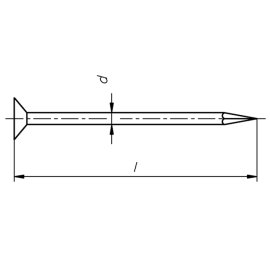 5,0 kg Drahtstifte blank Senkkopf  3,1 x 80 mm