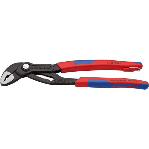 Wasserpumpenzange Cobra poliert mit Öse und 2-Komponenten-Griffen 250mm KNIPEX 87 02 250 T