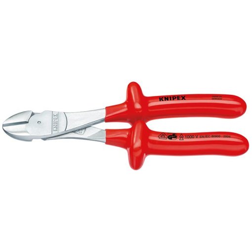Kraft-Seitenschneider VDE tauchisoliert 200mm KNIPEX  74 07 200