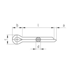 1000 Stück Splinte ISO 1234 Edelstahl A2 2,5x50