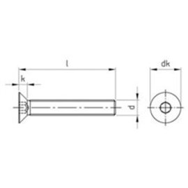 1000 Stück Senkschrauben ISO 10642 Edelstahl A2 M 3x5