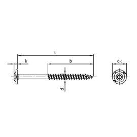 100 Stk. Tellerkopf Holzbauschrauben A2 6,0x50/30 TX25