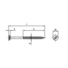 100 Stück Senkkopf Holzbauschrauben A2 8,0x70/50 TX40