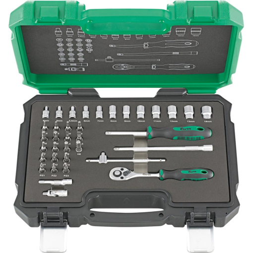 Steckschlüssel-Garnitur 1/4" 36 teilig FORTIS