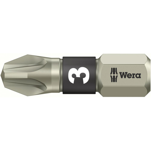 1 Stk. Bit rostfrei 1/4" DIN 3126 C6,3 PZ3x25mm Wera