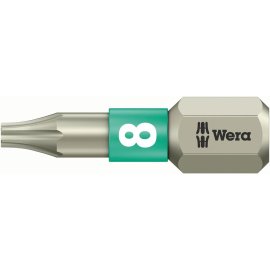 1 Stk. Bit rostfrei 1/4" DIN 3126 C6,3 T8x25mm Wera