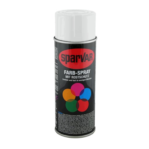 Sparvar Farb-Spray mit Rostschutz 400ml RAL 9010 - reinweiss