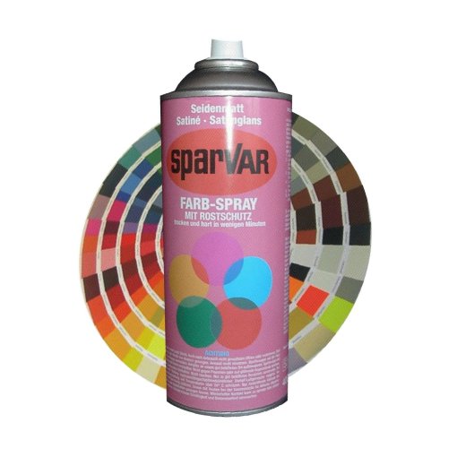 Sparvar Farb-Spray mit Rostschutz 400ml seidenmatt RAL 1015 - Hellelfenbein