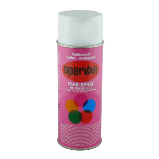 Sparvar Farb-Spray mit Rostschutz 400ml seidenmatt RAL 9010 - Reinweiss
