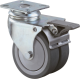 Doppellenkrolle 50mm B120 Platte,Gummirad,KL,Fest. B120.A85.050