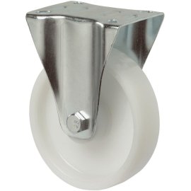 Bockrolle 80mm Platte,Kst.weiß,RL L410.B10.080