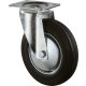 Lenkrolle 80mm Platte,Gummi schw.,RL L400.B55.081