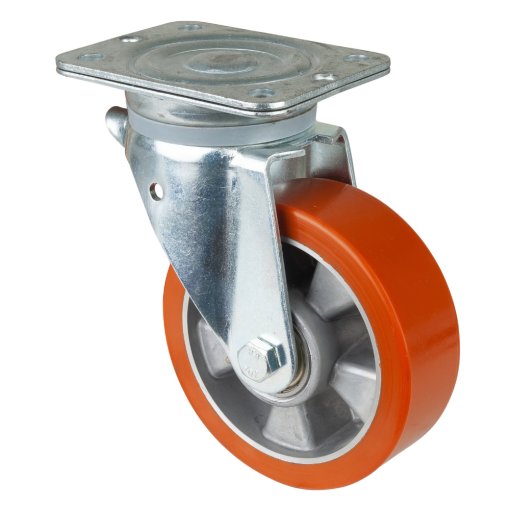 Lenkrolle 150mm N100.B90 Platte,Polyure Guss,KL N100.B90.154