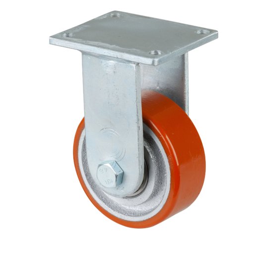Bockrolle 100mm Platte,Polyure Guss,KL RR110.C10.100