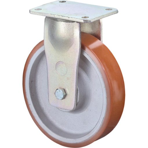 Bockrolle 150mm Platte,Polyure Guss,KL RR110.C10.150