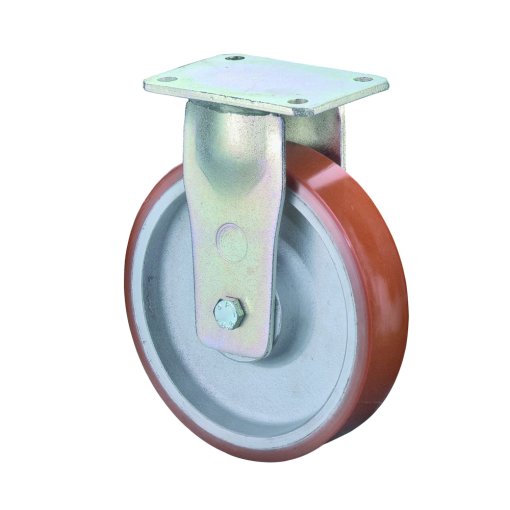 Bockrolle 200mm Platte,Polyure Guss,KL RR110.C10.200
