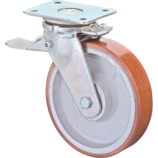 Lenkrolle 250/50mm  Pl.,Poly.Guss,KL,FestRR120.C10.250
