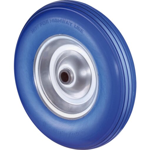 Rad pannensicher C91.400 400mm,Poly blau,Radk. Stahlf.,RL,Rillenprofil