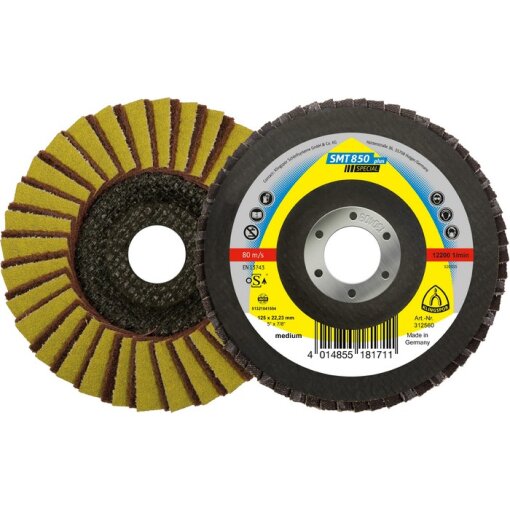 Schleifmopteller SMT 850 plus Special, gewölbt Klingspor 115 mm Korn 80 Medium