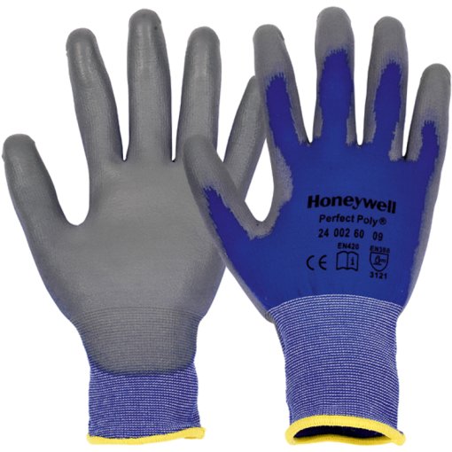10 Paar Strickhandschuhe mit PU-Beschichtung Perfect Poly Skin 2400260 Honeywell Gr.7