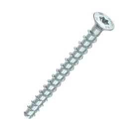 50 Stück Betonschrauben MULTI-MONTI-plus F, Senkkopf, T-Drive, verzinkt blau 6x80 mm