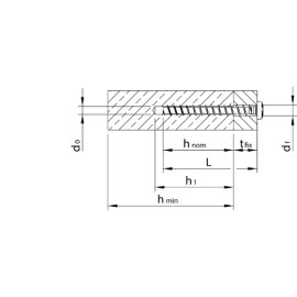 100 Stück Betonschrauben MULTI-MONTI-plus P, Rundkopf, T-Drive, verzinkt blau 6x40 mm