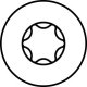 100 Stück Betonschrauben MULTI-MONTI-plus P, Rundkopf, T-Drive, verzinkt blau 6x40 mm