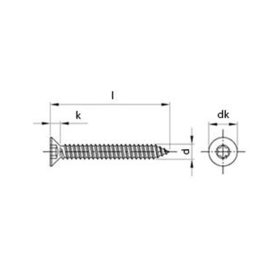 Senk-Blechschrauben ISO 14586 A2 C