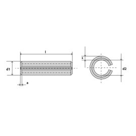 500 Stück Spannstifte ISO 8752 Edelstahl A1 geschlitzt 4x18