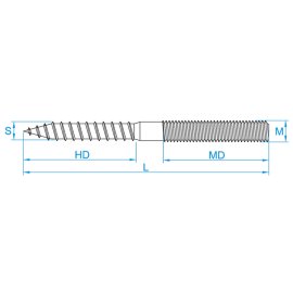 100 Stück Stockschrauben 4 x 25 mm