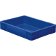 Transport-Stapelkasten 400x300x75 mm blau, geschlossen ohne Griffloch