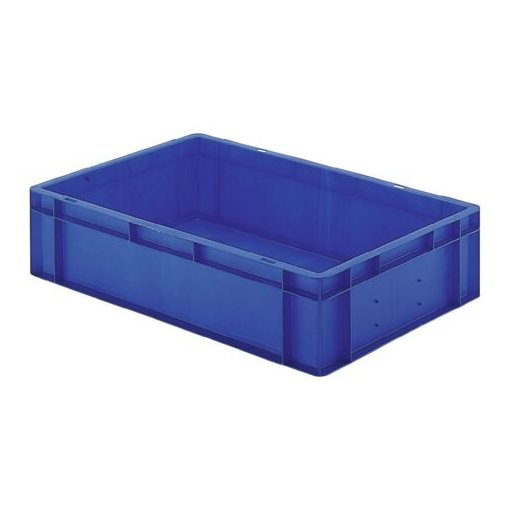 Transport-Stapelkasten 600x400x145 mm blau, geschlossen ohne Griffloch