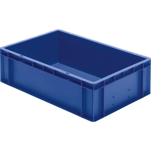 Transport-Stapelkasten 600x400x175 mm blau, geschlossen ohne Griffloch