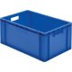 Transport-Stapelkasten 600x400x270 mm blau, geschlossen mit Griffloch