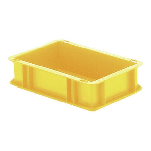 Transport-Stapelkasten 300x200x75 mm gelb, geschlossen ohne Griffloch