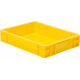Transport-Stapelkasten 400x300x75 mm gelb, geschlossen ohne Griffloch
