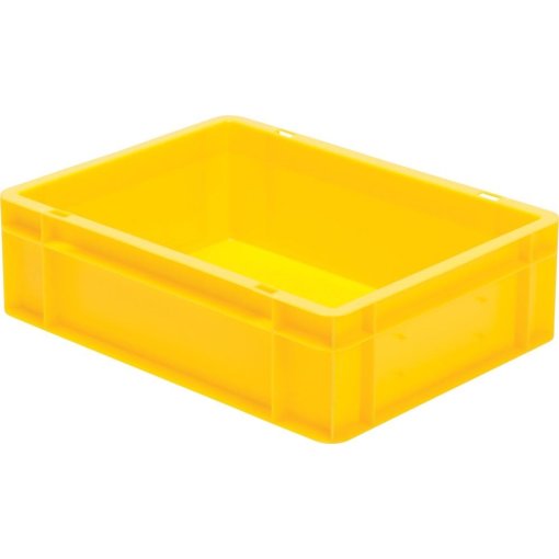 Transport-Stapelkasten 400x300x120 mm gelb, geschlossen ohne Griffloch