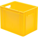 Transport-Stapelkasten 400x300x320 mm gelb, geschlossen mit Griffloch