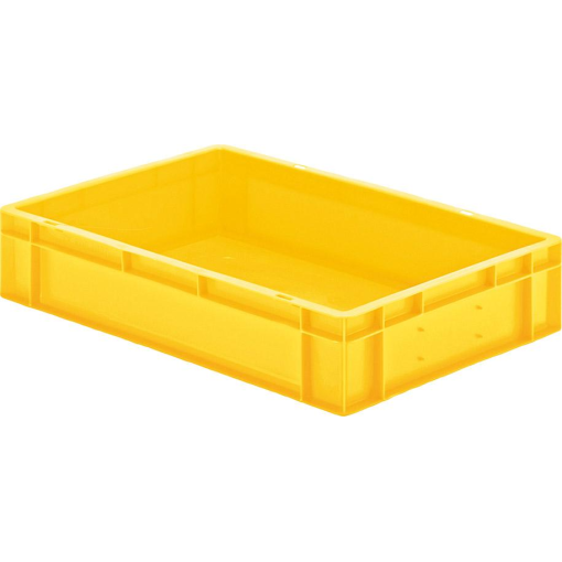 Transport-Stapelkasten 600x400x120 mm gelb, geschlossen ohne Griffloch