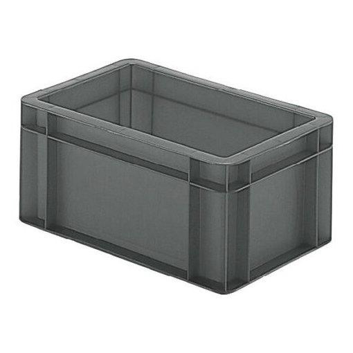 Transport-Stapelkasten 300x200x145 mm grau, geschlossen ohne Griffloch
