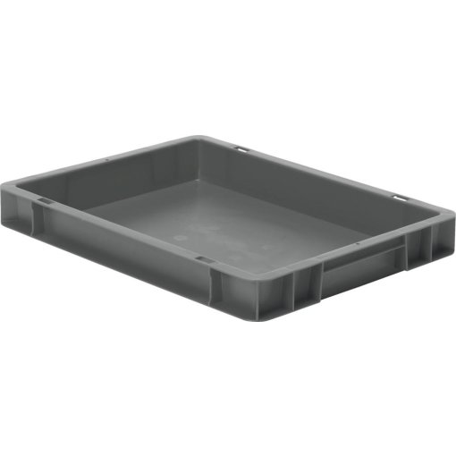 Transport-Stapelkasten 400x300x50 mm grau, geschlossen ohne Griffloch