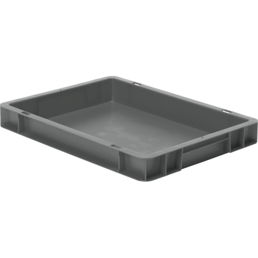 Transport-Stapelkasten 400x300x50 mm grau, geschlossen ohne Griffloch
